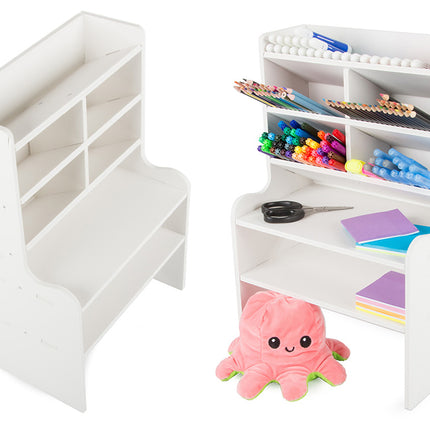 Skrivbordsarrangör med hyllor – praktisk förvaring för kontoret