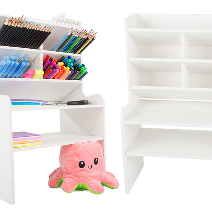 Skrivbordsarrangör med hyllor – praktisk förvaring för kontoret