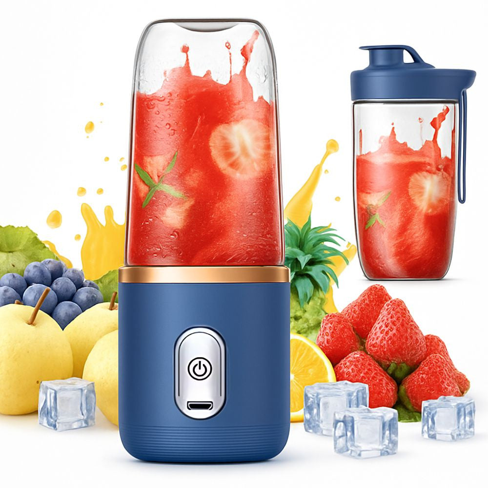 Trådløs Smoothie Blender med 2 x 400 ml Kopper – Genopladelig USB Blender