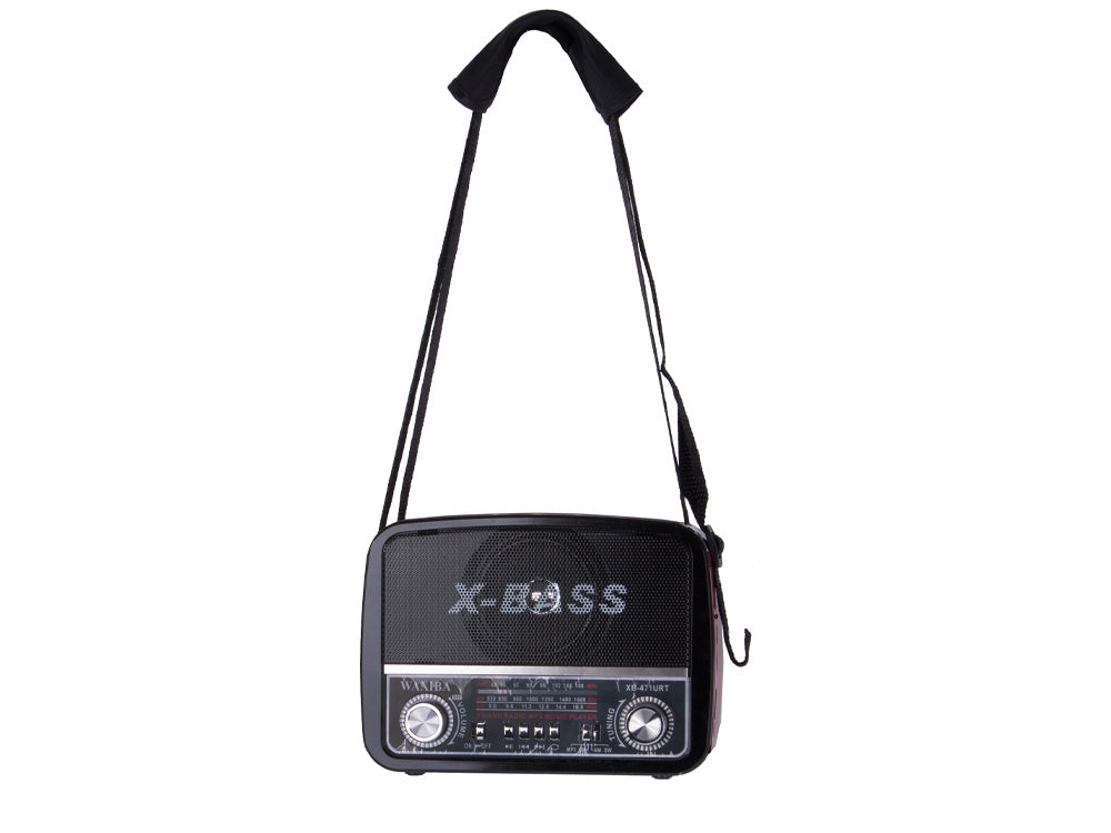 Retroradio, bärbar med FM/AM/SW, MP3-spelare & ficklampa – USB, AUX & Batteri