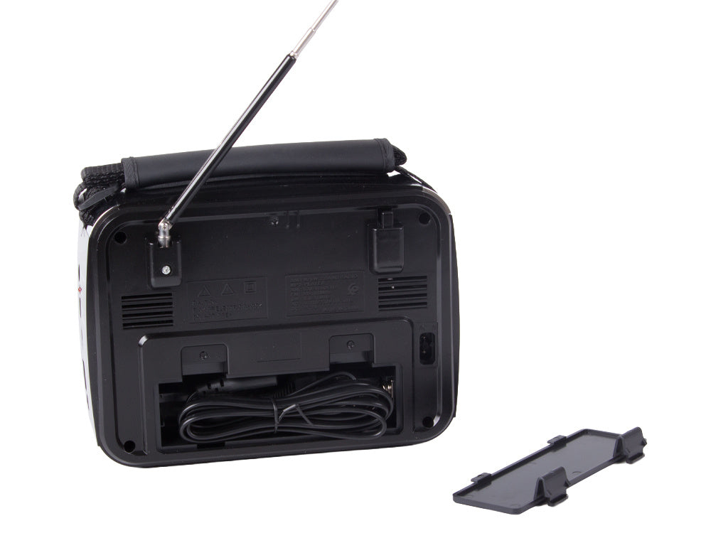Retroradio, bärbar med FM/AM/SW, MP3-spelare & ficklampa – USB, AUX & Batteri