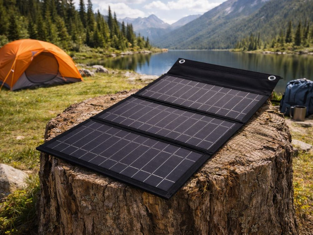 Foldbart 20W solcellepanel med USB
