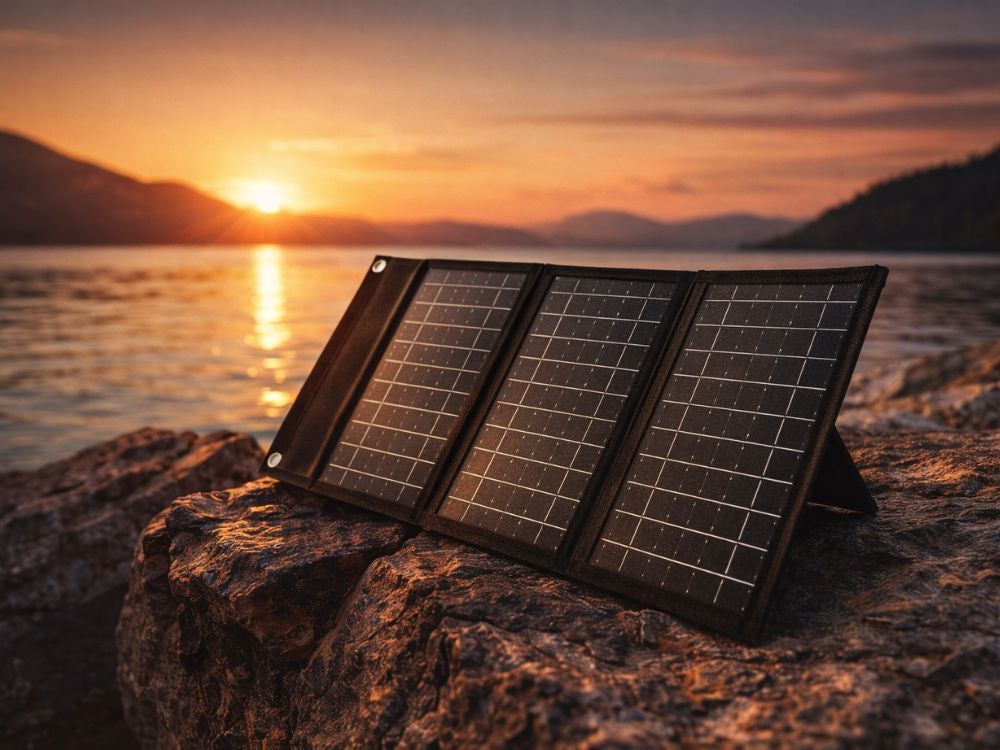 Foldbart 20W solcellepanel med USB