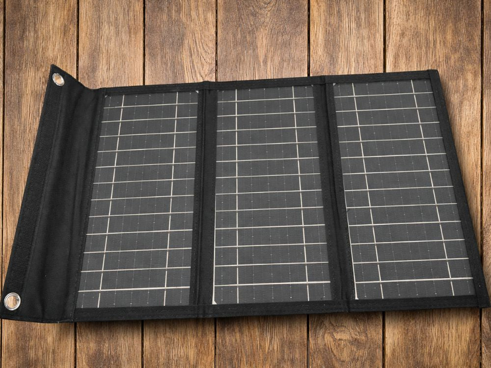 Foldbart 20W solcellepanel med USB