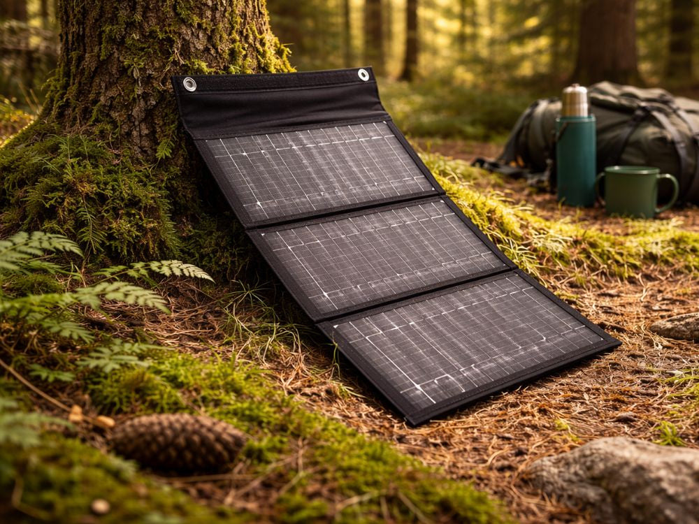Foldbart 20W solcellepanel med USB