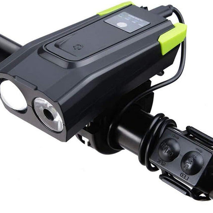 Cykellygte sæt Kraftfuld , Forlygte + Baglygte - Indbygget Horn