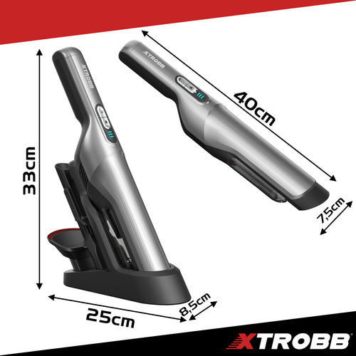Håndstøvsuger, trådløs – 100W, 16.000 Pa, HEPA-filter