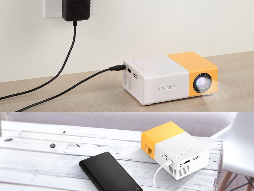 Bärbar miniprojektor YG300 version 2025 – Full HD, HDMI och fjärrkontroll