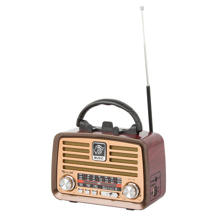 Bärbar retroradio med FM/AM, Bluetooth och USB-laddning