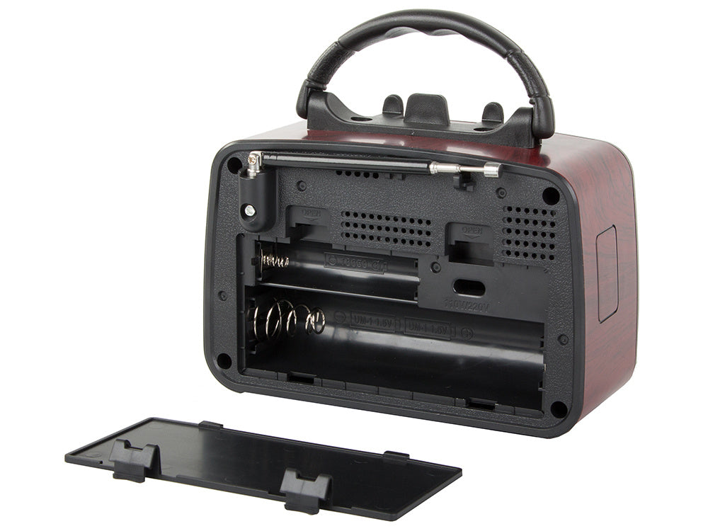 Bärbar retroradio med FM/AM, Bluetooth och USB-laddning