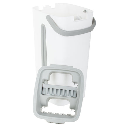 Platt moppset med hink med två fack för effektiv rengöring