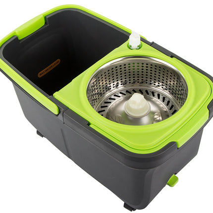 Roterende Moppe med 360° Dispenserspand og 2 Mikroﬁberpuder