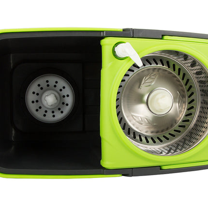 Roterende Moppe med 360° Dispenserspand og 2 Mikroﬁberpuder