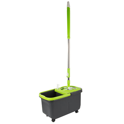 Roterende Moppe med 360° Dispenserspand og 2 Mikroﬁberpuder