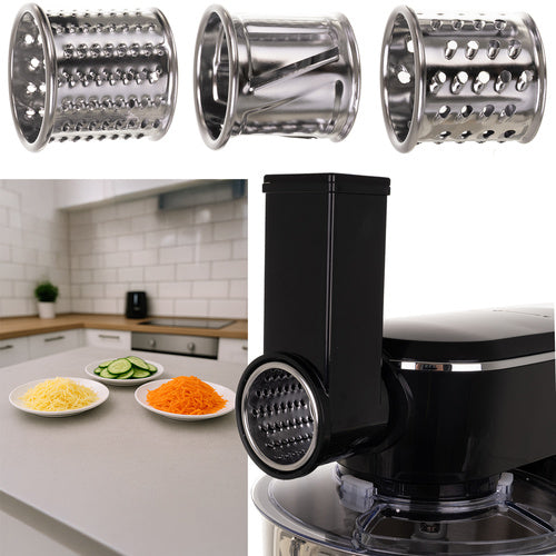 Matberedare med mixer och uppvärmd skål