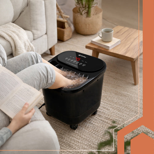 Fodspa med Varme og Hydromassage – 13L Fodmassagebad med Vandfaldseffekt 550W