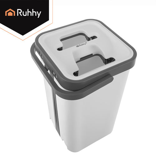 Flatmoppsats - hink 8,5 el. 11L – Inkl. 3 mikrofiberdukar och handsfree-vridning