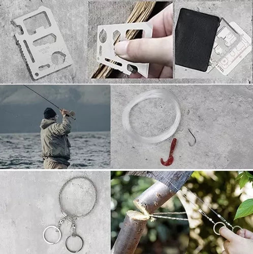 Survival Kit 32-i-1 med vandtæt kasse – komplet overlevelsessæt til outdoor og nødsituationer