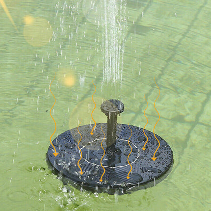 Soldriven flytande fontän för trädgården