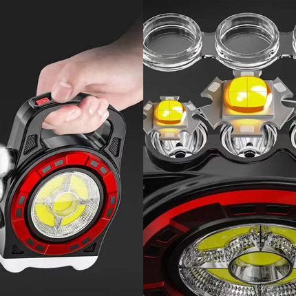 Soldriven uppladdningsbar LED-lykta med Powerbank