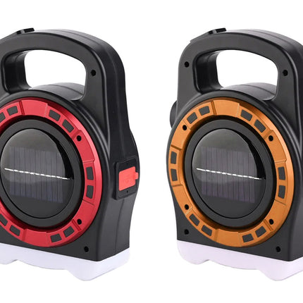 Soldriven uppladdningsbar LED-lykta med Powerbank