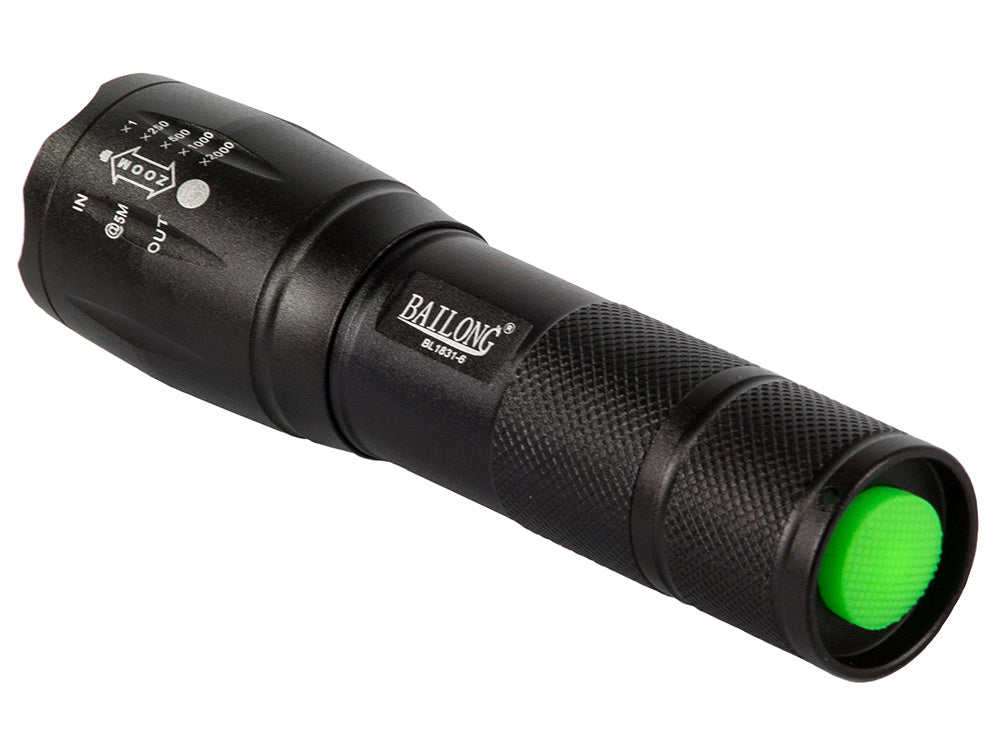 Krafitg LED Lommelygte med Zoom - Genopladelig