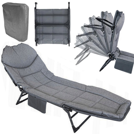 Solsäng med klädsel - STARKT MINSKAD i hopfällbar design