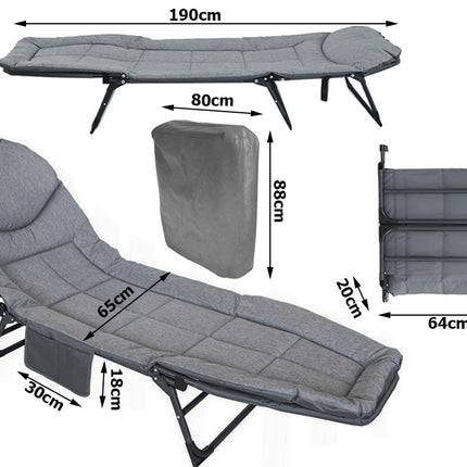 Solsäng med klädsel - STARKT MINSKAD i hopfällbar design