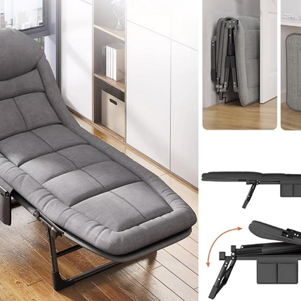 Solsäng med klädsel - STARKT MINSKAD i hopfällbar design