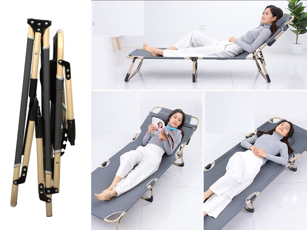 Sammenklappelig Solseng/Day bed/Campingseng – Justerbar & Stabil