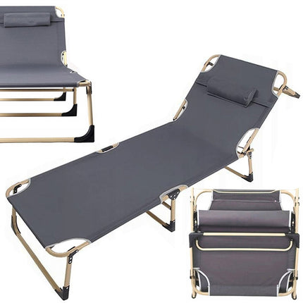 Sammenklappelig Solseng/Day bed/Campingseng – Justerbar & Stabil