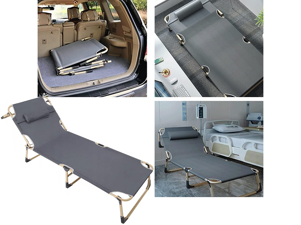 Sammenklappelig Solseng/Day bed/Campingseng – Justerbar & Stabil