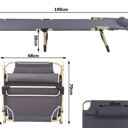 Sammenklappelig Solseng/Day bed/Campingseng – Justerbar & Stabil