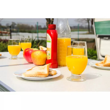 Campingset med ställbart bord och 4 stolar 