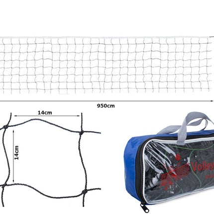 Stort volleybollnät - 9,5 x 1 m med förvaringsväska