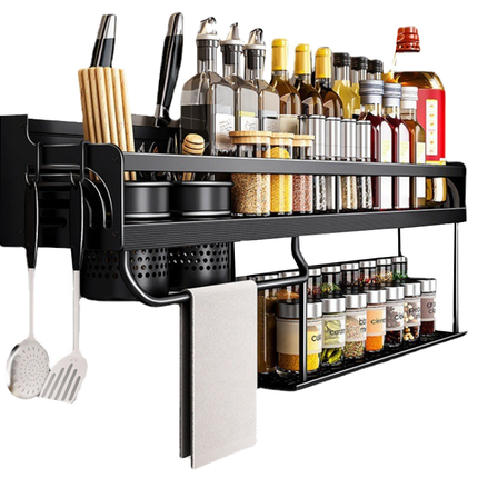 Kökshylla + torkställning och krokar – Retrodesign och robust förvaring