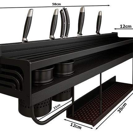 Kökshylla + torkställning och krokar – Retrodesign och robust förvaring