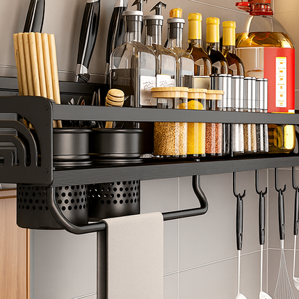 Kökshylla + torkställning och krokar – Retrodesign och robust förvaring