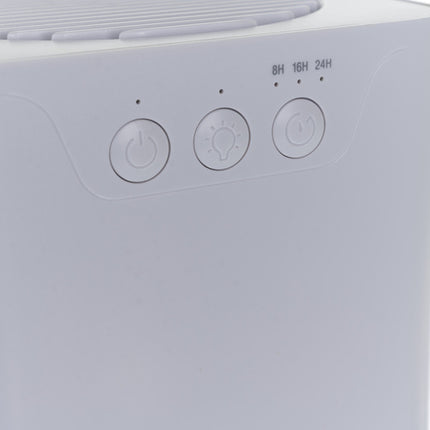 Mini Luftaffugter med LED-lys og timer – kompakt og  komfort til hverdagens fugtproblemer