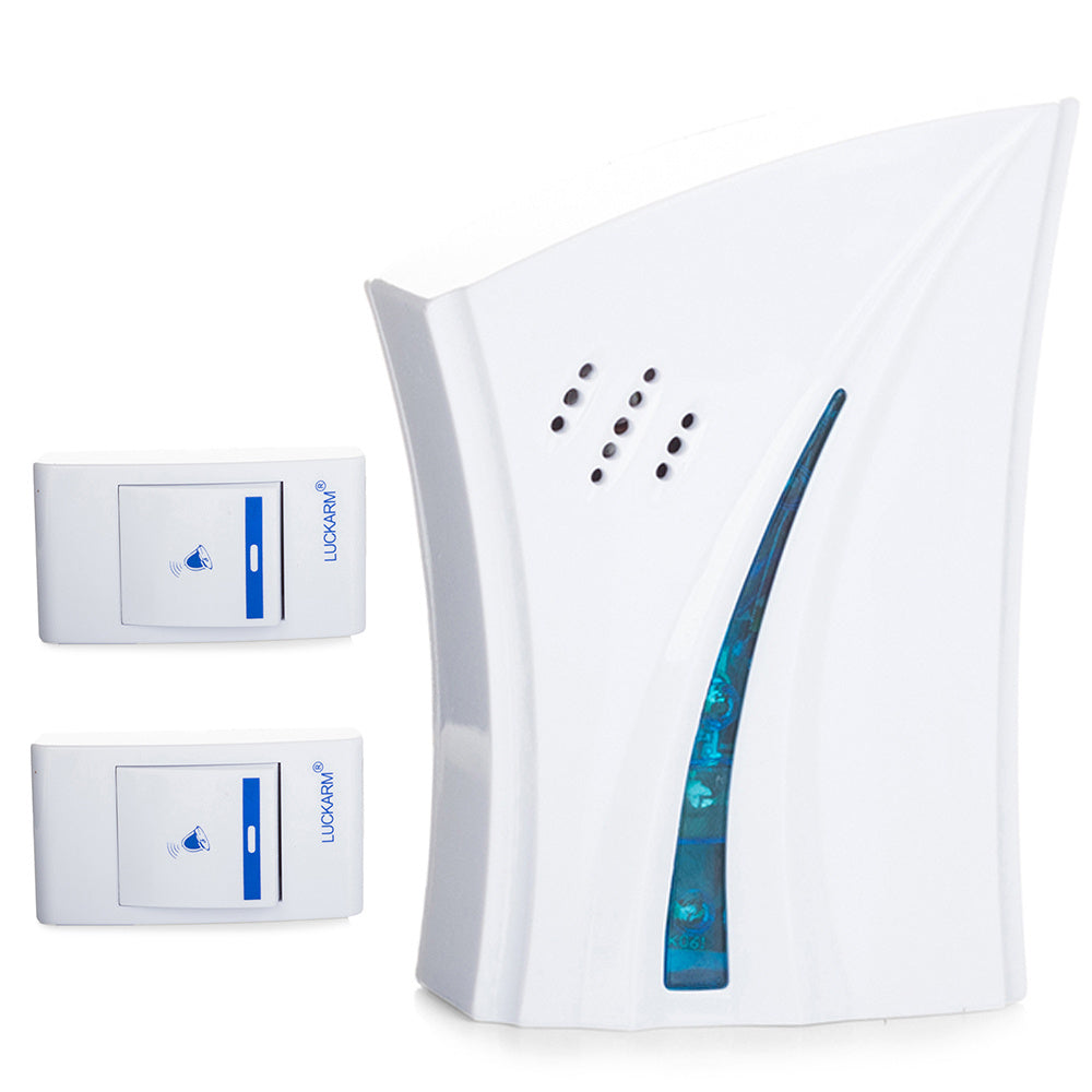 Trådlös dörrklocka med batteri eller uttag - 1 eller 2 fjärrkontroller