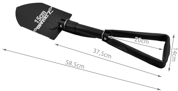 Fällbar spade för bil - Med såg och hackfunktion
