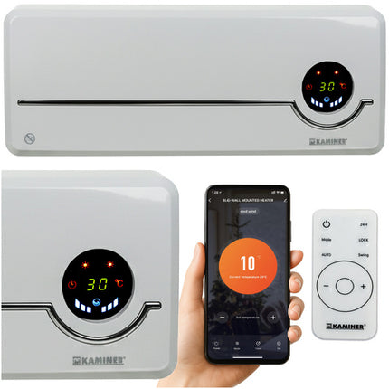 Värmefläkt 2000W med Wi-Fi och fjärrkontroll – Smart väggmonterad värmefläkt