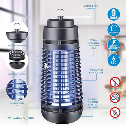 Kraftig myg- og fluefælde fra Grundig med blå lys