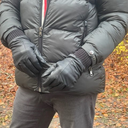 Luksuriøse Herre Læderhandsker 100% Ægte Læder – Elegant Varme til Dine Hænder!