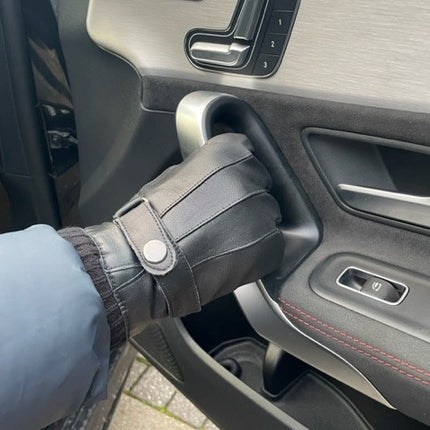 Luksuriøse Herre Læderhandsker 100% Ægte Læder – Elegant Varme til Dine Hænder!