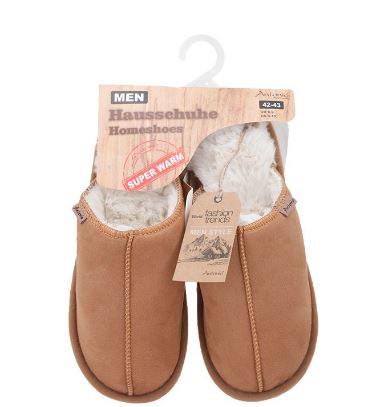 Hjemmesko til herre i brun/grå farve og med den ultimative komfort indeni.