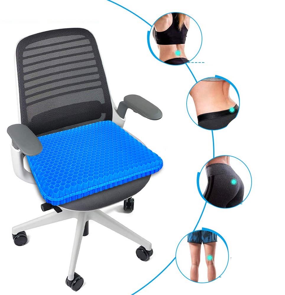 Ergonomisk sittdyna med gel- och bikakestruktur – Ökad komfort hela dagen lång