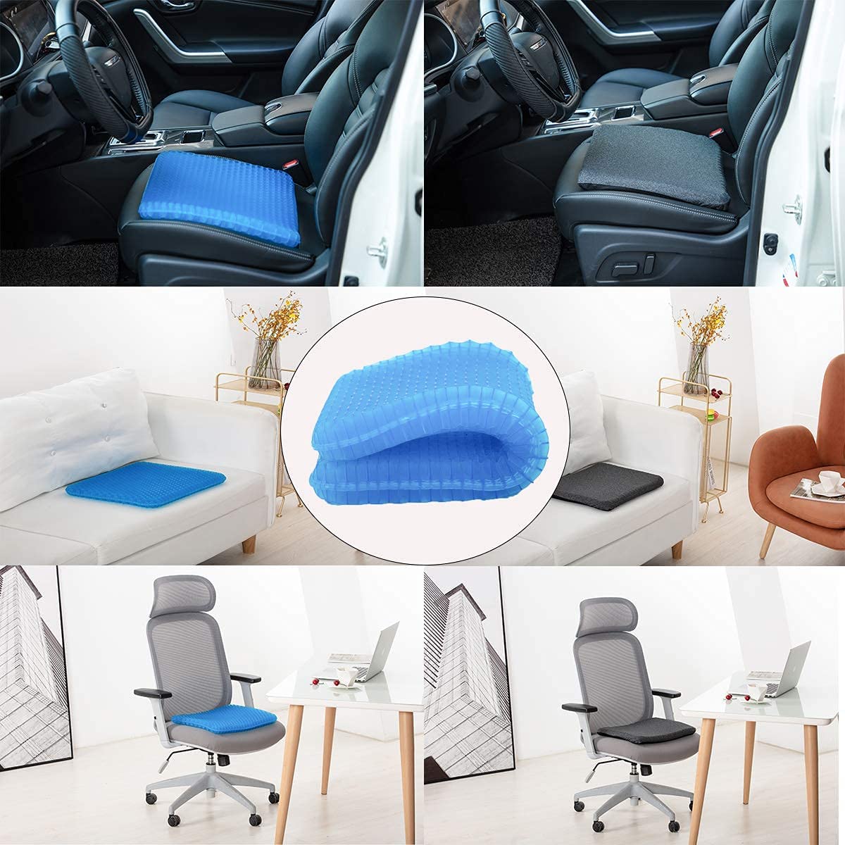 Ergonomisk sittdyna med gel- och bikakestruktur – Ökad komfort hela dagen lång