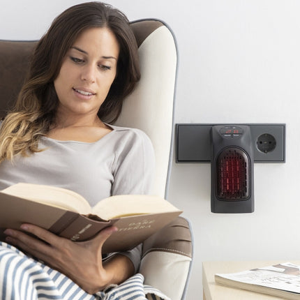 Mini keramisk värmare med stickpropp 400W