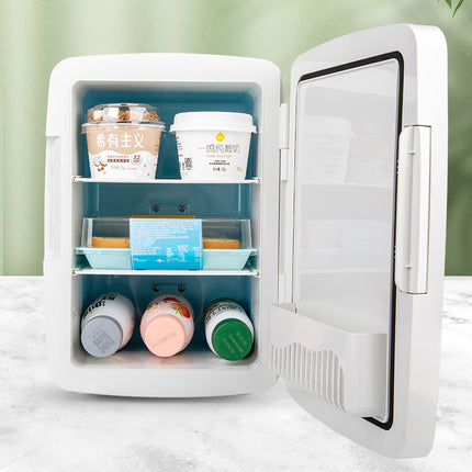 15L Mini Køleskab – Fås i Guld og sølv farve, Kompakt & Stilfuldt